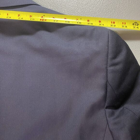 JOSEPH & FEISS Gold Blue 100% Wool Blazer Sport Coat Jacket Single Vent Mens 50R - Picture 6 of 12